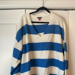 Vince Camuto Blue Striped Sweater